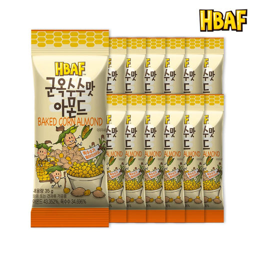 HBAF Baked Corn Almond 35g X 12 Packs