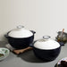 Crack-Resistant Korean Ceramic Cooking Pot - Blue, 16cm