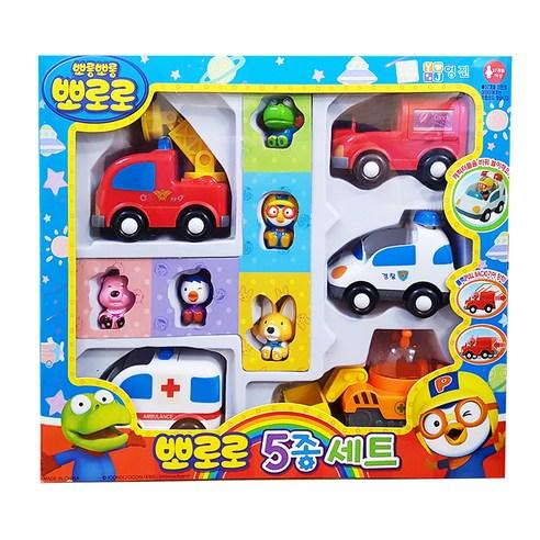 Pororo Friends Mini Vehicle and Character Figures Playset - 5 Pieces