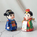 Korean Traditional Hanbok Wedding Doll Miniature Gift Set in Luxurious Packaging