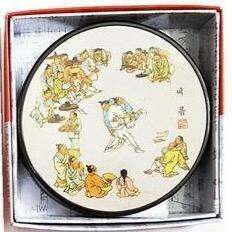Korean Heritage Art Coasters - Set of 6 Featuring Classic Kim Hong-do Illustrations