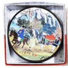 [Lavec] Korean Traditional Characters Coaster 6P Set, Korea Landscapes Painting