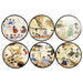 Captivating Korean Artistry Coaster Set - Set of 6 Elegant Cork Coasters