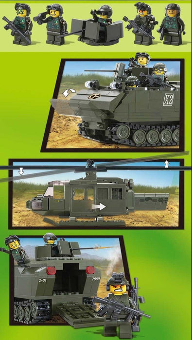 Military Search Party Building Kit: Dive into the Cobra Combatant Adventure with 562-Piece Construction Set