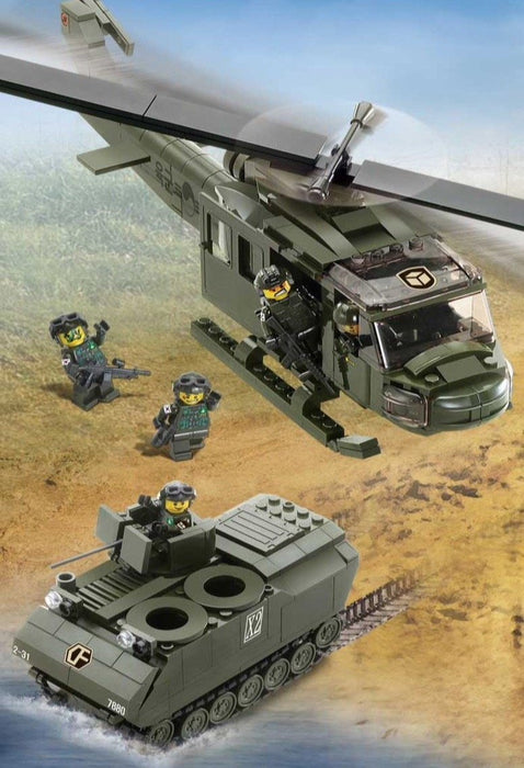 Military Search Party Building Kit: Dive into the Cobra Combatant Adventure with 562-Piece Construction Set