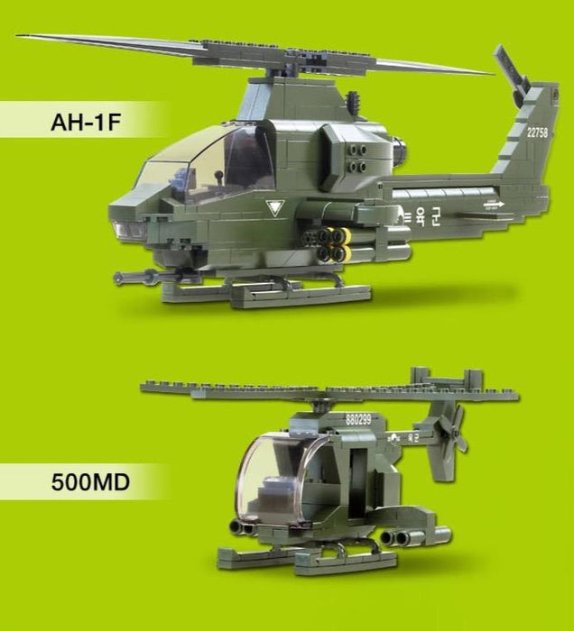 Cobra Combatant Helicopter Troops Building Kit - 1,416pcs