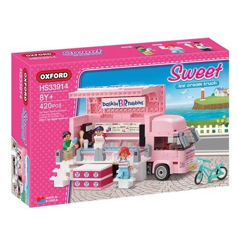 Deluxe Ice Cream Truck Construction Set with 420 Pieces - High-Quality Oxford Blocks Kit