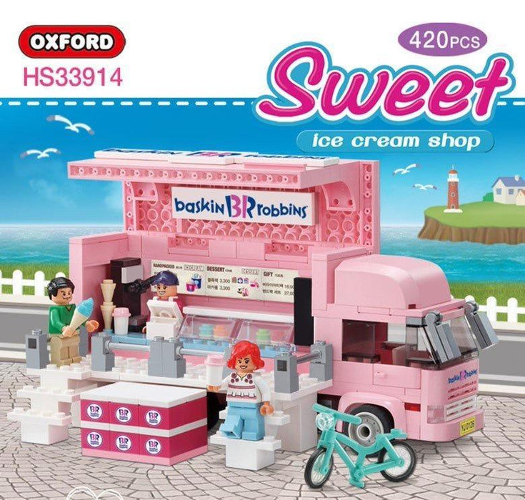 Deluxe 420-Piece Ice Cream Truck Construction Set for Young Creators Aged 8+