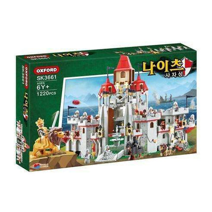 Majestic Lion's Knight Castle Exploration Building Set - 1,220 Piece Creative Construction Kit