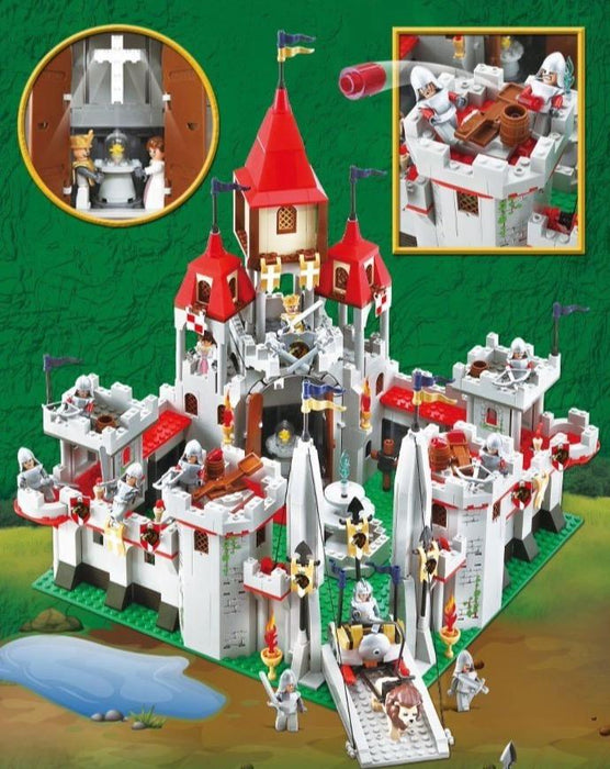 Knight's Lion Castle Building Set - Deluxe 1,220 Piece Kit