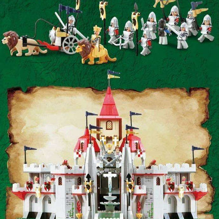 Majestic Lion's Knight Castle Exploration Building Set - 1,220 Piece Creative Construction Kit