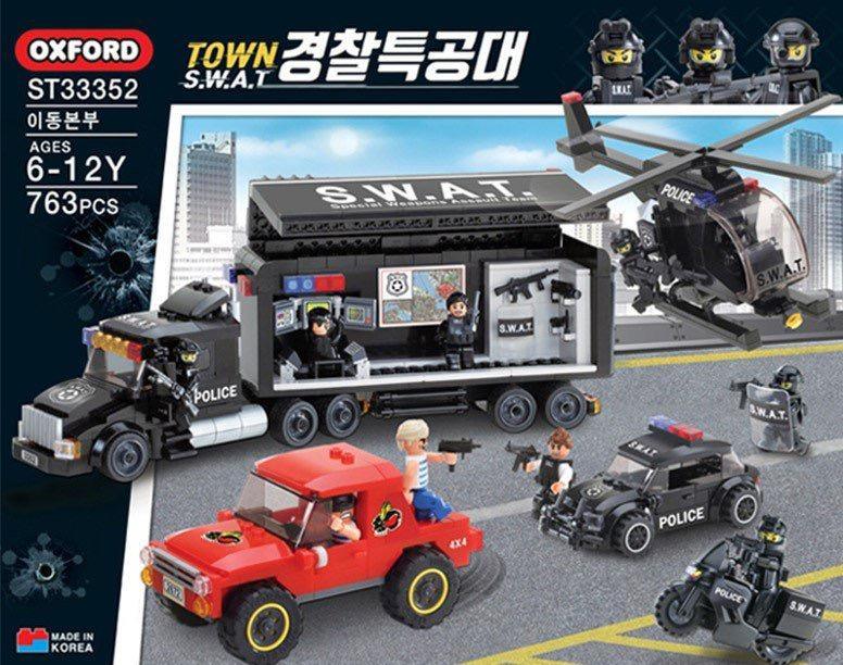 Elite SWAT Police Mobile Headquarters Building Kit - Ultimate Strike Force Unit 763pcs