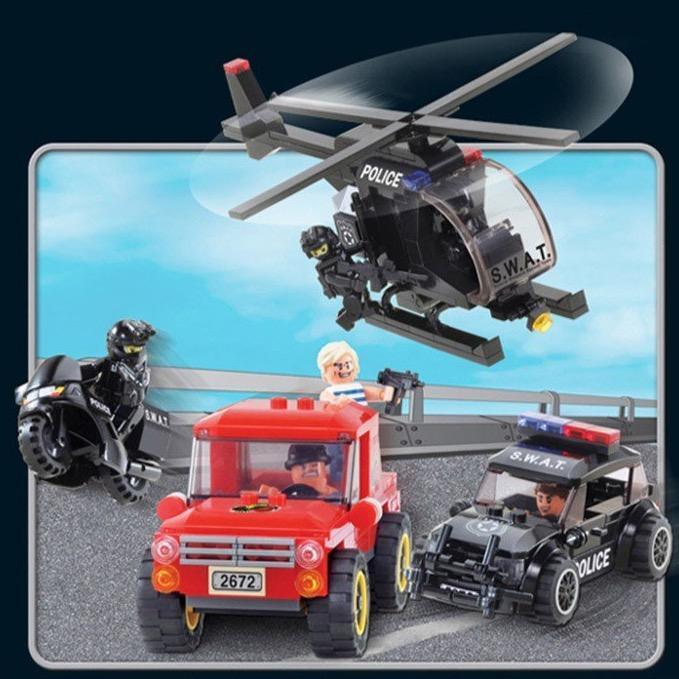 Elite SWAT Police Mobile Headquarters Building Kit - Ultimate Strike Force Unit 763pcs