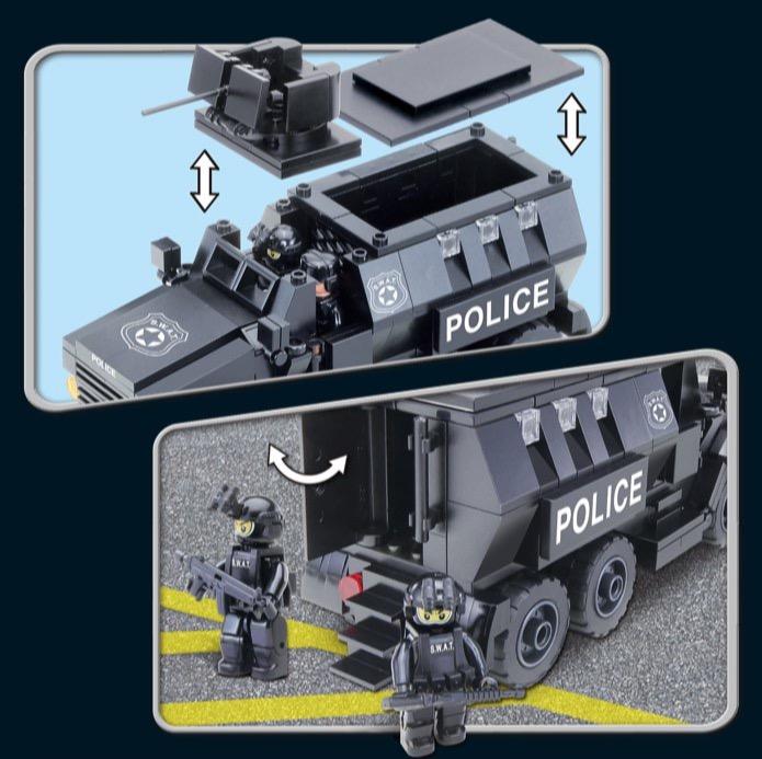 Town SWAT Police Striker Building Kit - 528pcs - Premium Oxford Blocks