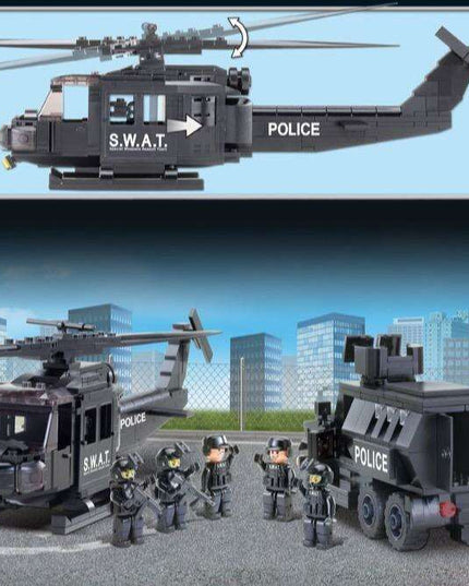 Urban SWAT Command HQ Building Set - 528 Premium Oxford Bricks