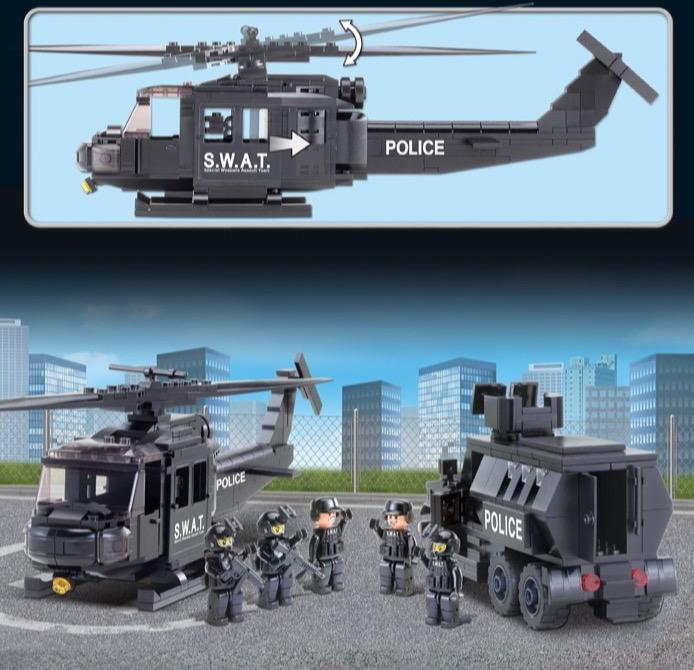 Town SWAT Police Striker Building Kit - 528pcs - Premium Oxford Blocks