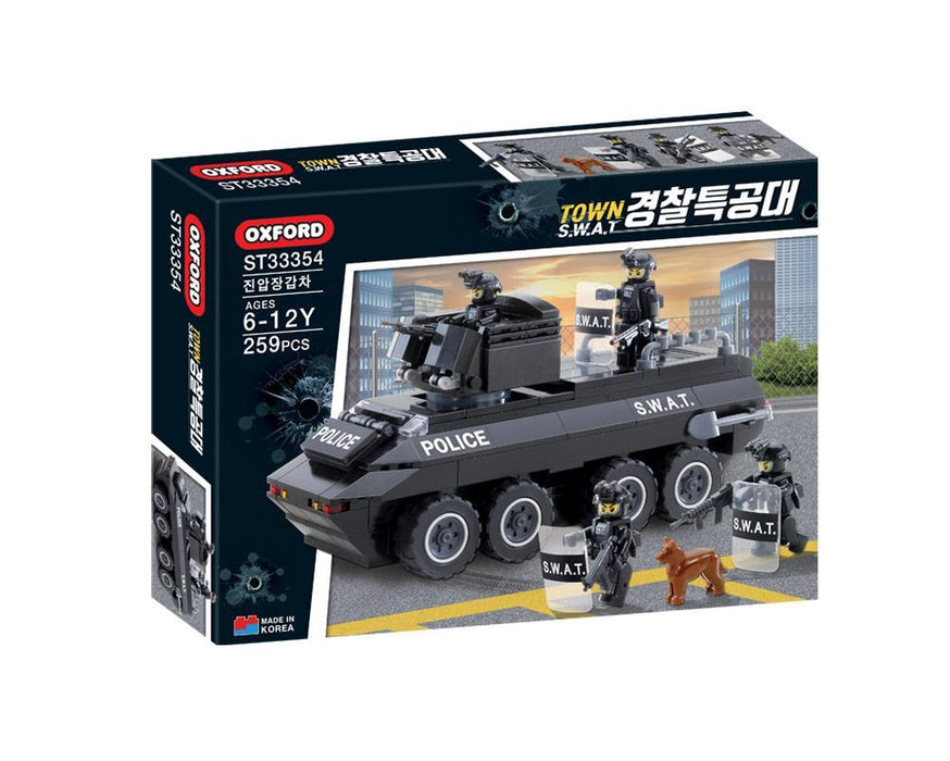 SWAT Police Armored Vehicle Construction Kit - 259pcs Build and Play Set