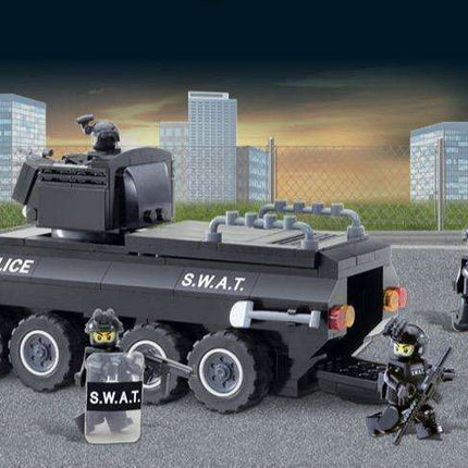SWAT Police Tactical Armored Response Vehicle Construction Kit - 259-Piece Creative Set