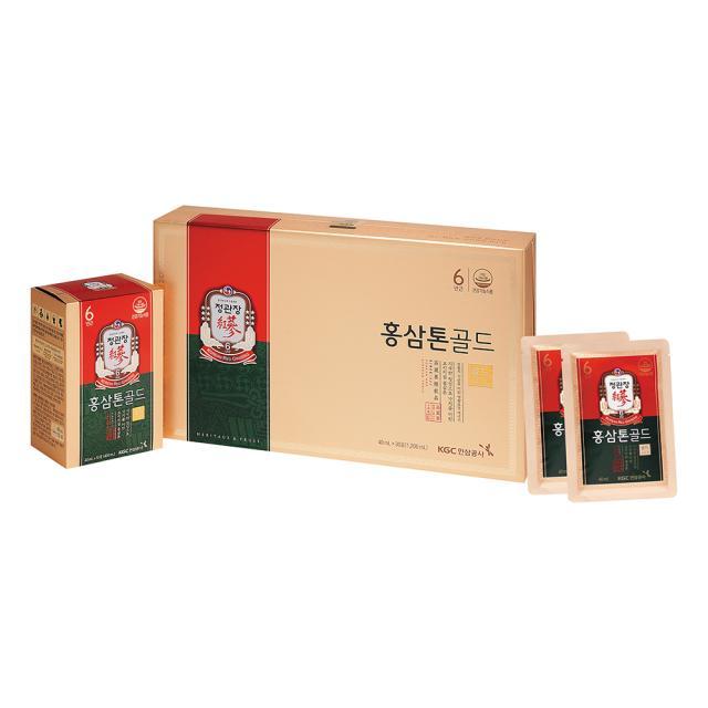 Korean Red Ginseng Tonic Gold - Premium Energy Boost with Herbal Extracts - 40ml x 30ea