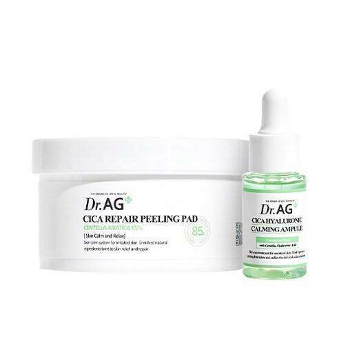 Cica Regenerating Skincare Duo: Hyaluronic Soothing Ampoule & Peeling Pads Combo