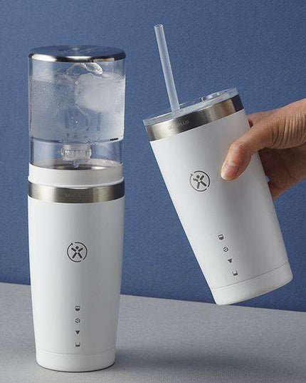 Ultimate Cold Brew Coffee Maker Set with Insulated Tumbler - White On-the-Go Edition