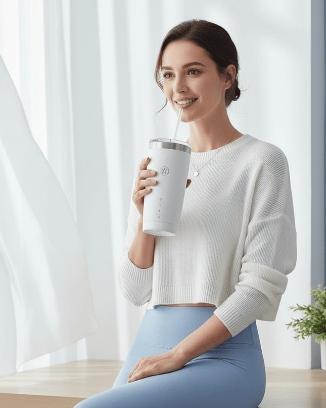 Ultimate Cold Brew Coffee Maker Set with Insulated Tumbler - White On-the-Go Edition