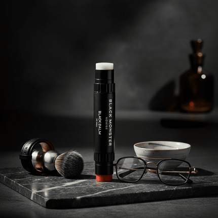Dual-Ended Hydrating Lip Balm Stick for Men - Black Monster Revitalizing Duo
