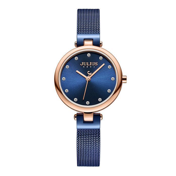 Elegant Blue Mesh Women's Watch with Japan Miyota Movement by JULIUS