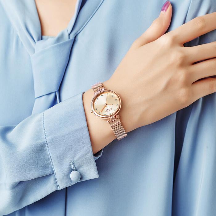 Rose Gold Mesh Women's Watch - Timeless Sophistication by JULIUS