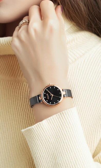 Rose Mesh Stainless Steel Women's Wristwatch by JULIUS (JA-1221A)