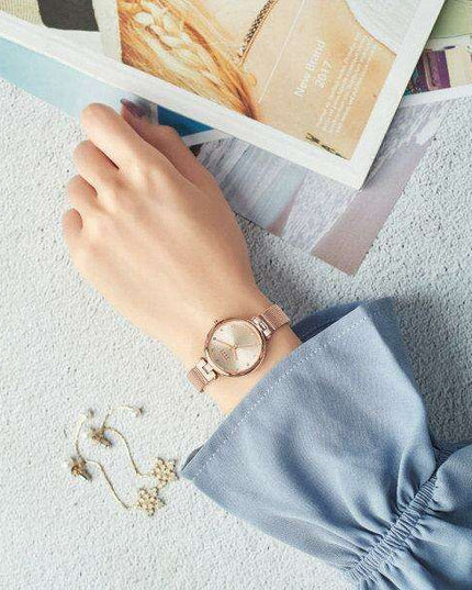 Rose Gold Mesh Women's Watch - Timeless Sophistication by JULIUS