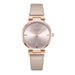 Elegant Beige Pink Leather Women's Watch - Stylish Timepiece with Japan Miyota Movement (Model JA-1271A)