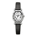 Sleek Black Leather Band Women's Watch with Japanese Movement by JULIUS