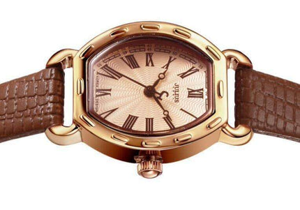 Elegant Black Leather Women's Watch with Japanese Precision by JULIUS