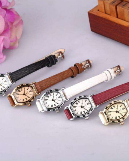 Elegant Black Leather Women's Watch with Japanese Precision by JULIUS