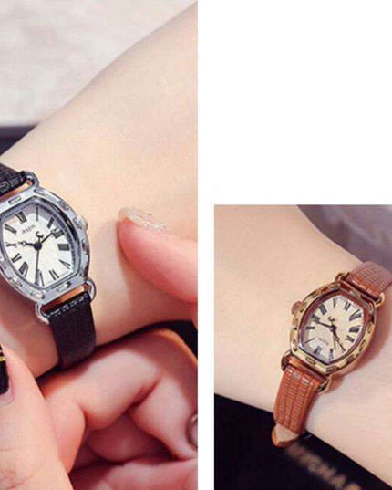 Elegant Black Leather Women's Watch with Japanese Precision by JULIUS