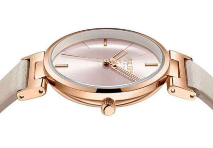 Sophisticated Deep Green Leather Women's Watch with Japan Miyota Precision Movement by JULIUS