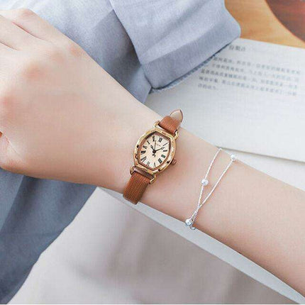 Elegant Women's Red Leather Watch - A Versatile Accessory for Every Event