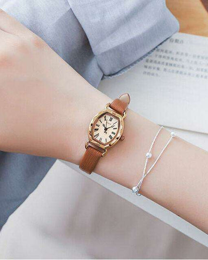 Elegant White Leather Women's Watch by JULIUS - A Must-Have Fashion Statement