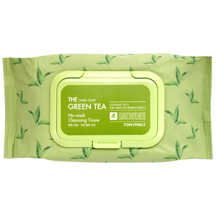 TONYMOLY Green Tea Infused Hydrating Cleansing Wipes - Jumbo 100 Count Pack - Très Elite