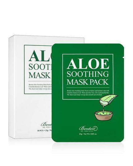 Aloe Vera & Green Tea Revitalizing Sheet Masks - Hydrate and Refresh Your Skin, Set of 10