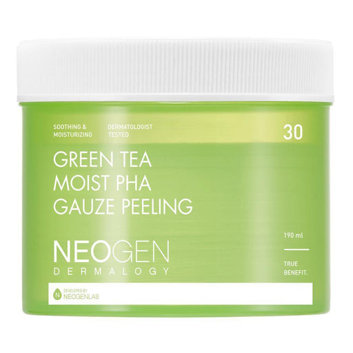 Green Tea Infused PHA Gauze Peeling Pads - Skin Renewal and Hydration (30 Sheets)