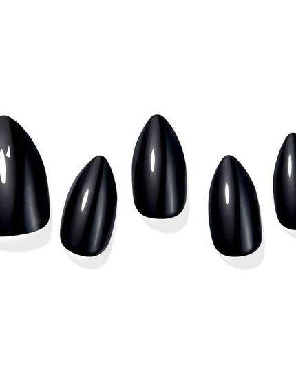 Elegant Carbon Black Gel Nail Kit with 30 Tips - Effortlessly Enhance Your Look
