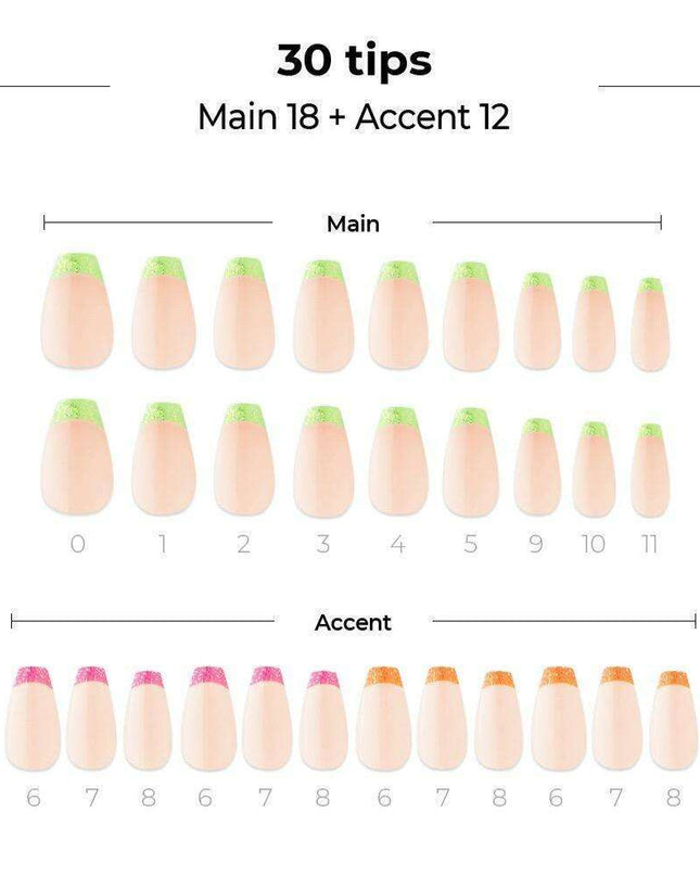 Neon Sparkle Glam Nail Art Collection - Dashing Diva Magic Press Set