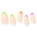 Glamorous Neon French Nail Art Kit with Glitter Tips - Complete Gel Manicure Set