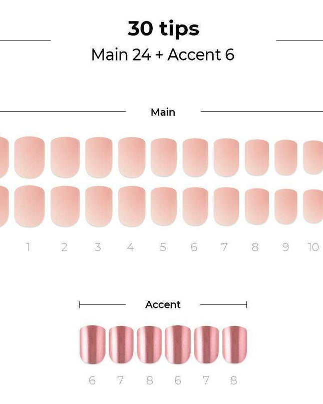 Chic Milky Pink Metallic Nail Gel Kit - Your Ultimate At-Home Nail Art Solution