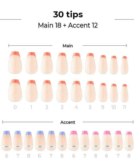 Neon Luxe French Manicure Gel Nail Art Collection - Ultimate Glam Set