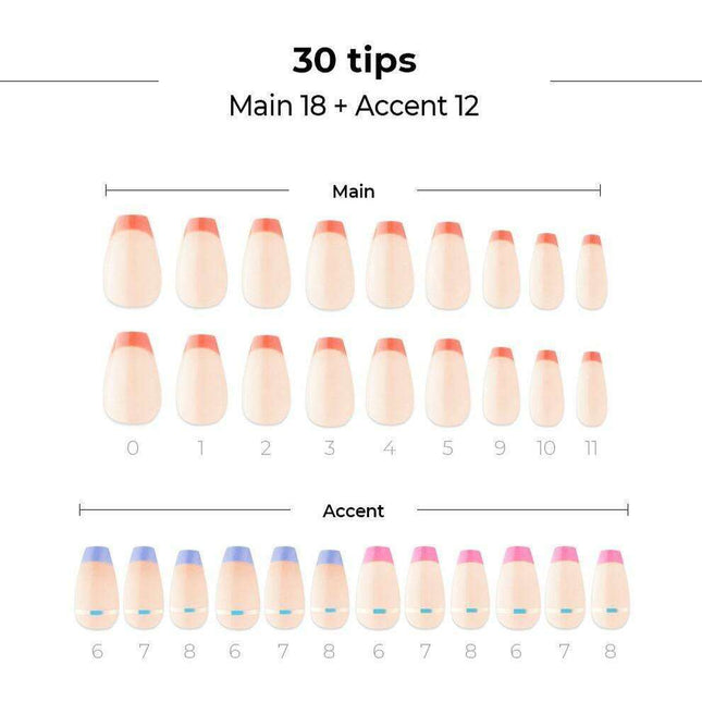 Neon Luxe French Manicure Gel Nail Art Collection - Ultimate Glam Set