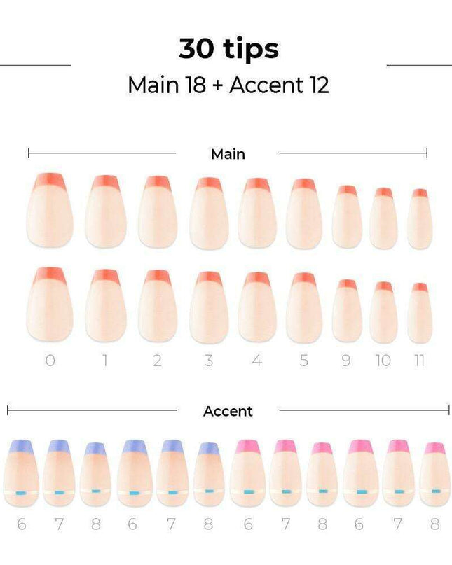 Neon Luxe French Manicure Gel Nail Art Collection - Ultimate Glam Set