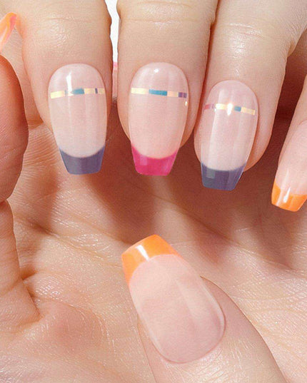 Neon Luxe French Manicure Gel Nail Art Collection - Ultimate Glam Set